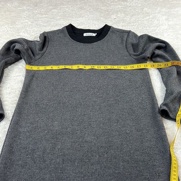 Stelen long sleeved grey knit sweater dress, small - Picture 5 of 8